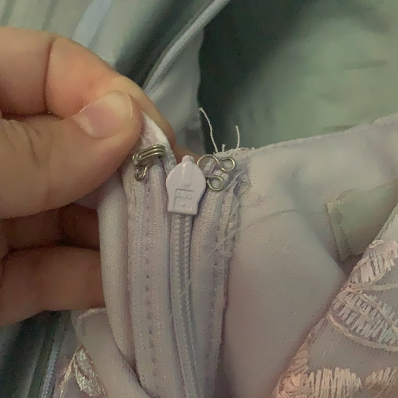 Lavender & pink hand embroidered gown - Picture 8 of 8